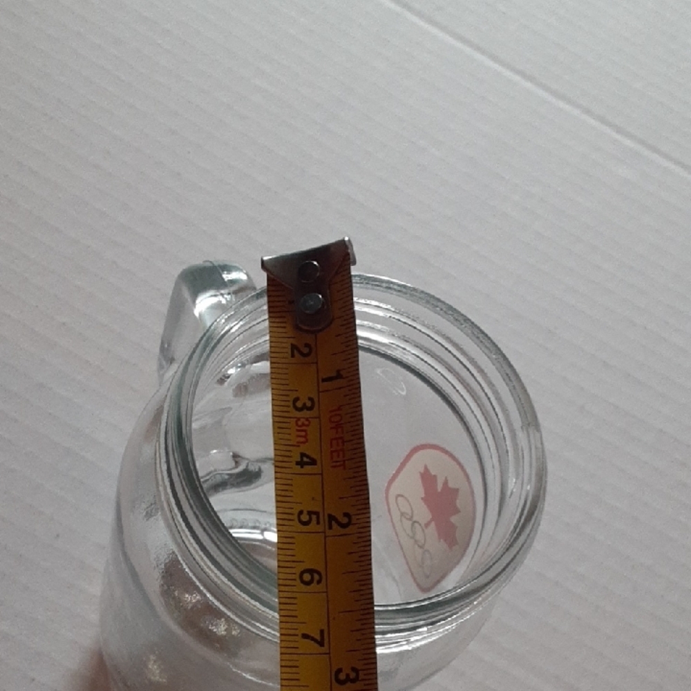 Olympic Glass Mug with Handle - Red Maple Leaf & Rings Design - Picture 9 of 9